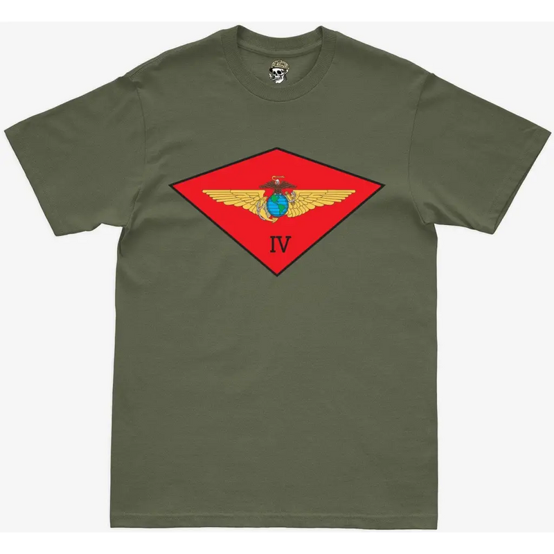 4th MAW Logo Military Green T-Shirt