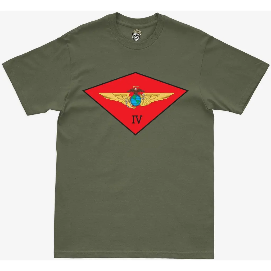 4th MAW Logo Military Green T-Shirt Tactically Acquired   