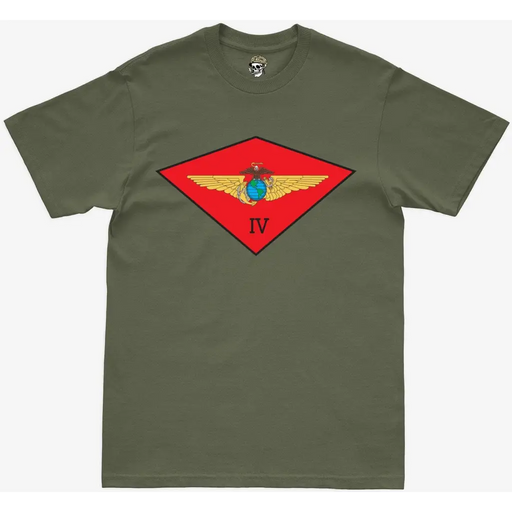 4th MAW Logo Military Green T-Shirt Tactically Acquired   