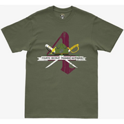 Distressed 4th Recruit Training Battalion Military Green T-Shirt Tactically Acquired   