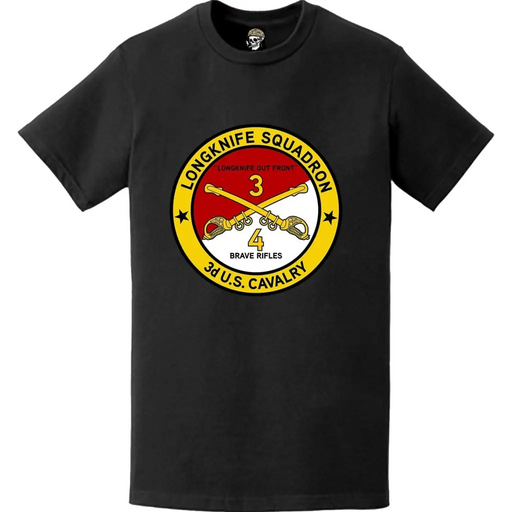 4th Squadron 3rd Cavalry Regiment (4-3 CAV) "Longknife" T-Shirt Tactically Acquired   