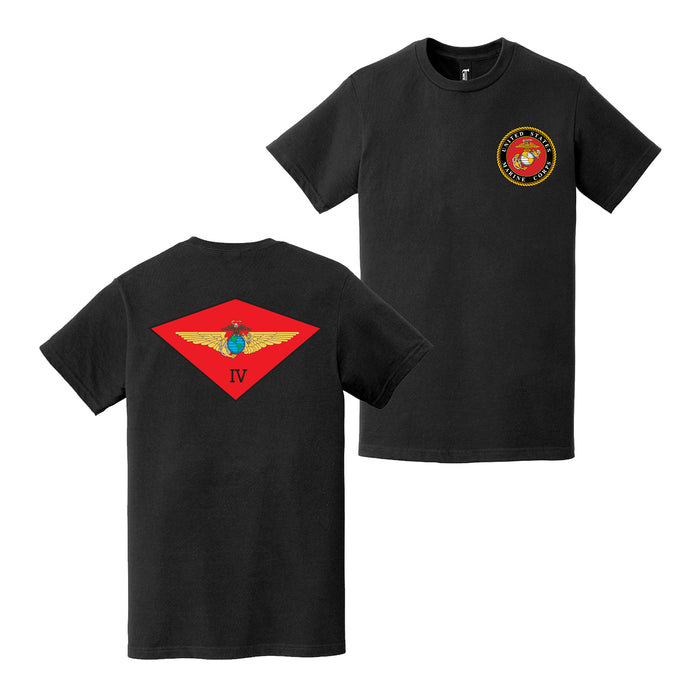 Double-Sided 4th Marine Aircraft Wing (4th MAW) EGA T-Shirt Tactically Acquired   