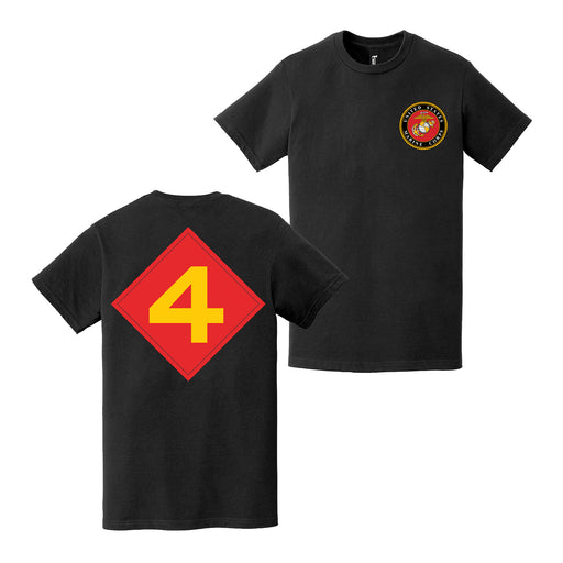 Double-Sided 4th Marine Division EGA Emblem T-Shirt Tactically Acquired   