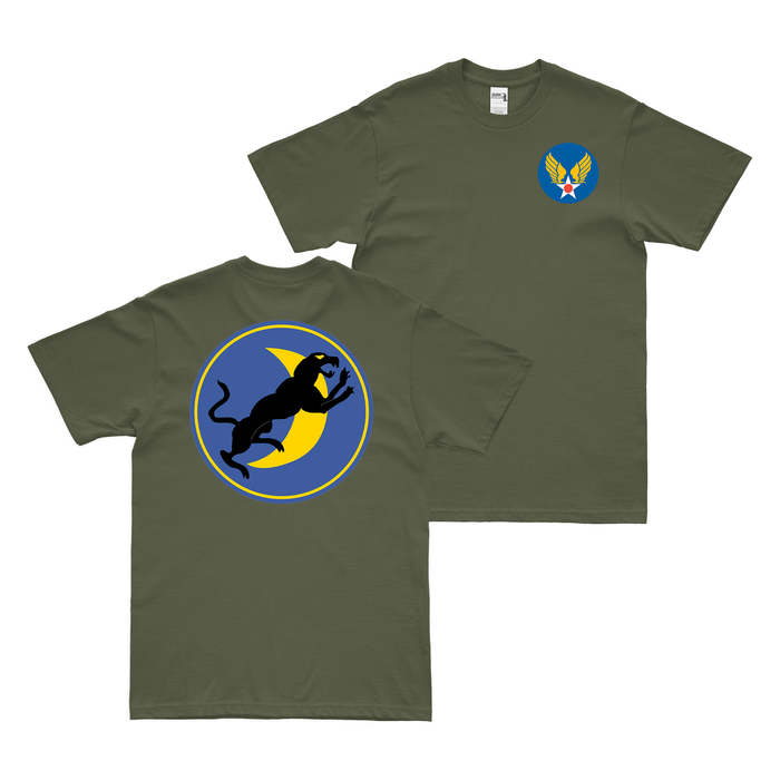 Double-Sided 501st Bombardment Squadron WW2 T-Shirt Tactically Acquired Military Green Small 