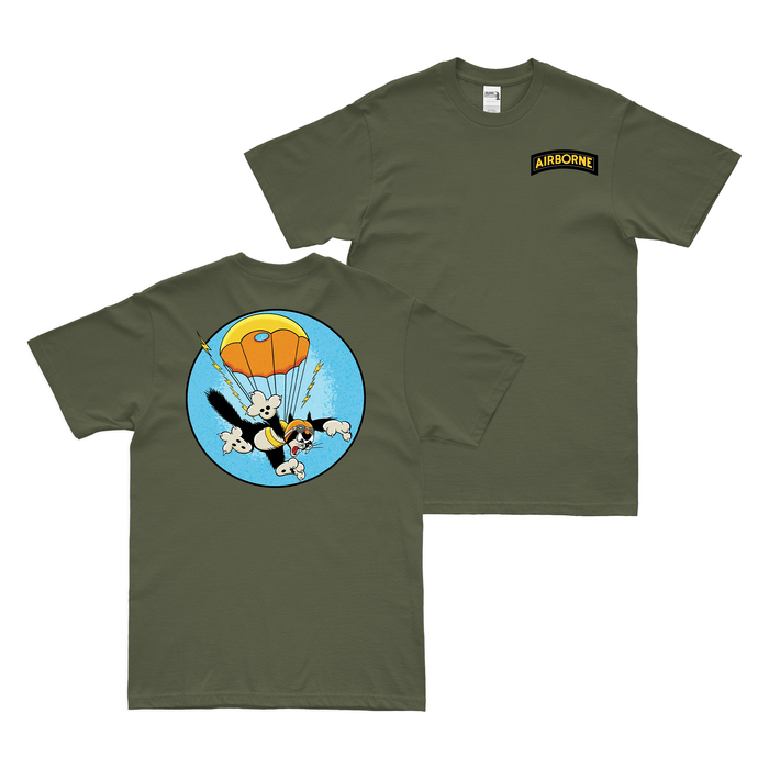 Double-Sided 503rd Parachute Infantry T-Shirt Tactically Acquired Military Green Small 