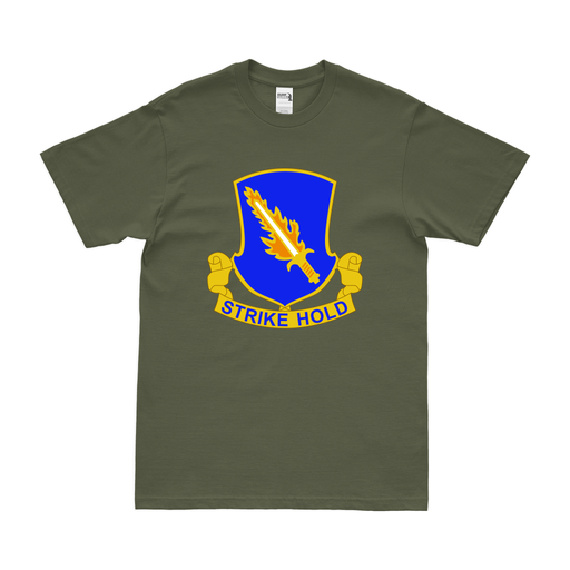 504th Infantry Regiment "Strike Hold" T-Shirt Tactically Acquired Military Green Clean Small