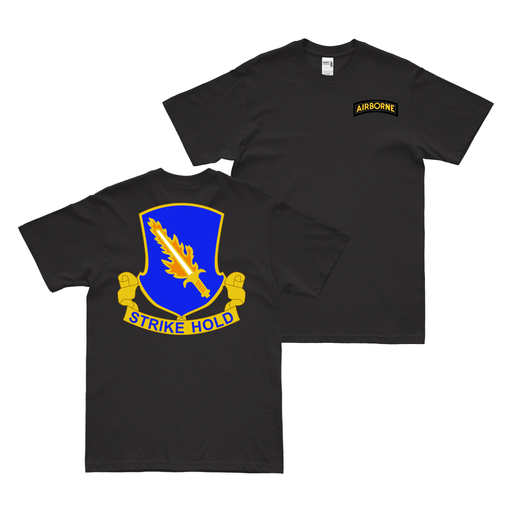 Double-Sided 504th Airborne Infantry T-Shirt Tactically Acquired Black Small 
