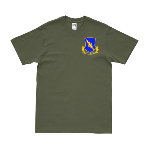 504th Infantry Regiment "Strike Hold" Left Chest T-Shirt Tactically Acquired Military Green Small 