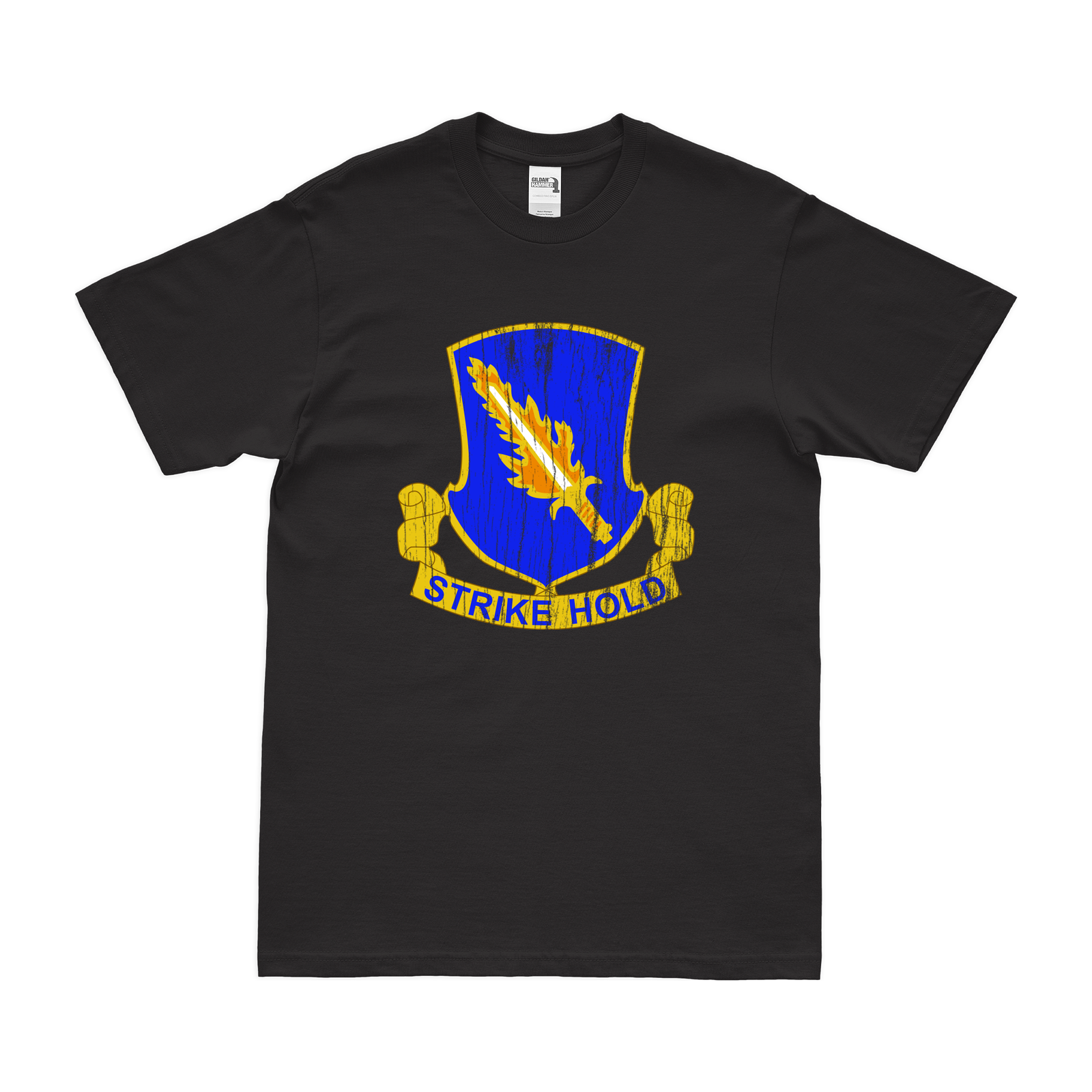 504th Infantry Regiment "Strike Hold" T-Shirt Tactically Acquired Black Distressed Small