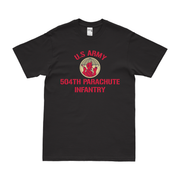 504th Parachute Infantry Regiment (504th PIR) T-Shirt Tactically Acquired Black Clean Small