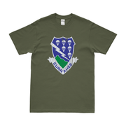 506th Airborne Infantry Regiment Emblem T-Shirt Tactically Acquired Military Green Distressed Small
