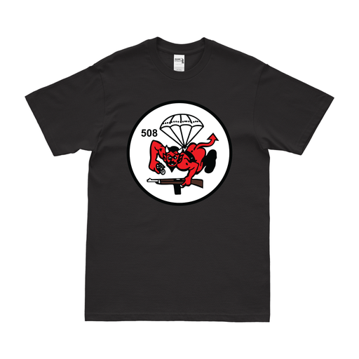 508th Parachute Infantry Regiment (508th PIR) Butt Devil T-Shirt Tactically Acquired Black Clean Small