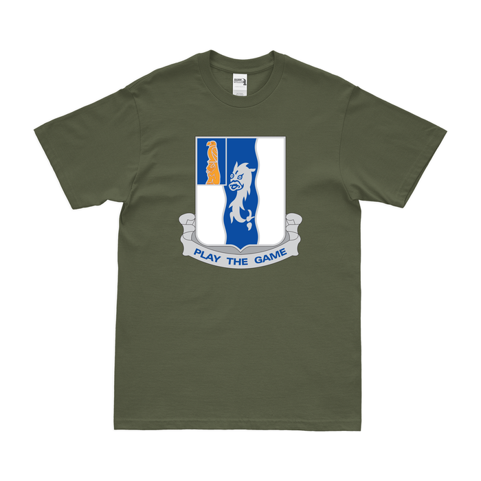 U.S. Army 50th Infantry Regiment Unit Logo Emblem T-Shirt Tactically Acquired Military Green Clean Small