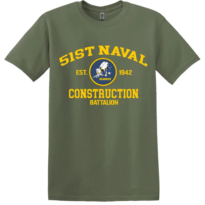 51st Naval Construction Battalion (51st NCB) T-Shirt Tactically Acquired   