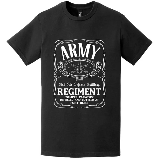 52nd Air Defense Artillery Regiment Whiskey Label T-Shirt Tactically Acquired   