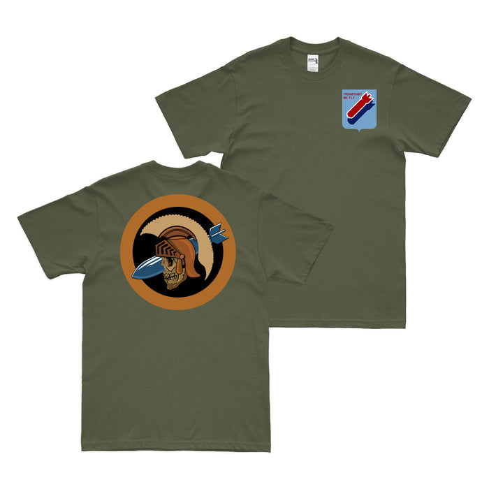 Double-Sided 533rd Bombardment Squadron T-Shirt Tactically Acquired Military Green Small 