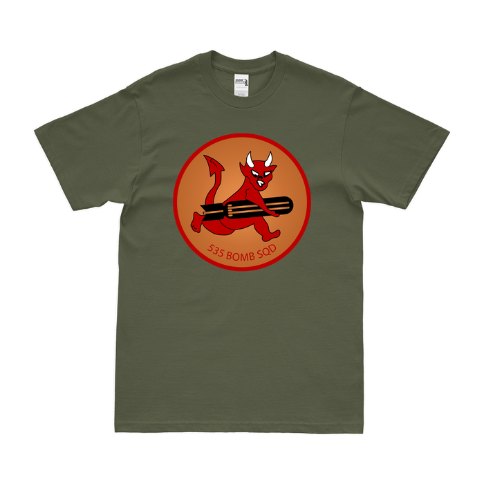 535th Bombardment Squadron WW2 T-Shirt Tactically Acquired Military Green Clean Small