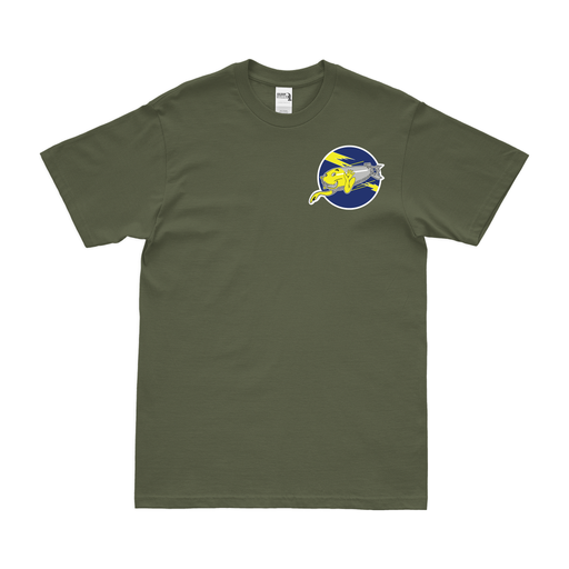 544th Bomb Squadron WW2 Left Chest Emblem T-Shirt Tactically Acquired Military Green Small 