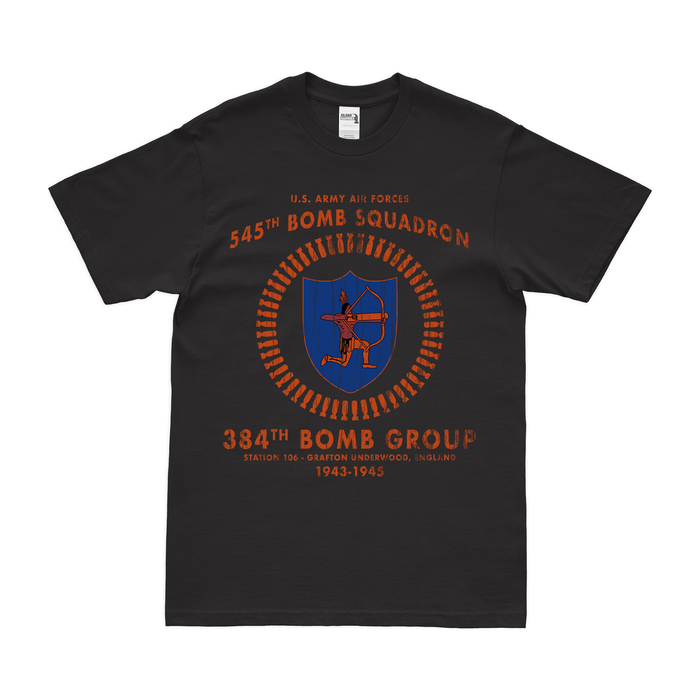 545th Bomb Squadron WW2 Legacy T-Shirt Tactically Acquired Black Distressed Small