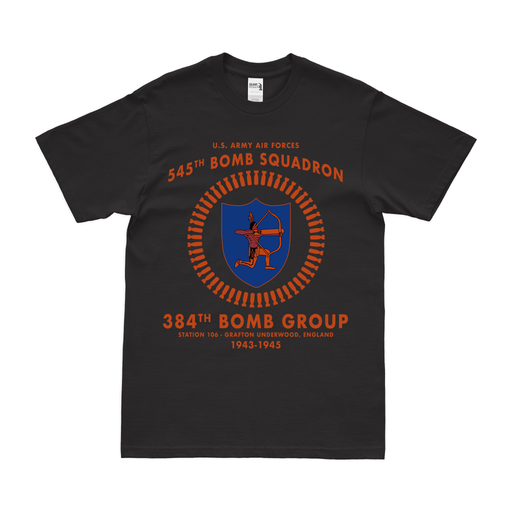 545th Bomb Squadron WW2 Legacy T-Shirt Tactically Acquired Black Clean Small