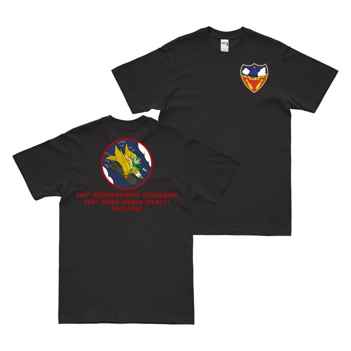 Double-Sided 546th Bomb Squadron w/ Text T-Shirt Tactically Acquired Black Small 