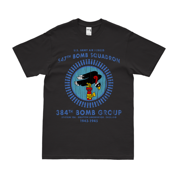 547th Bomb Squadron WW2 Legacy T-Shirt Tactically Acquired Black Distressed Small