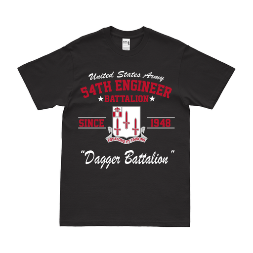 54th Engineer Battalion Since 1948 Legacy T-Shirt Tactically Acquired Small Black 