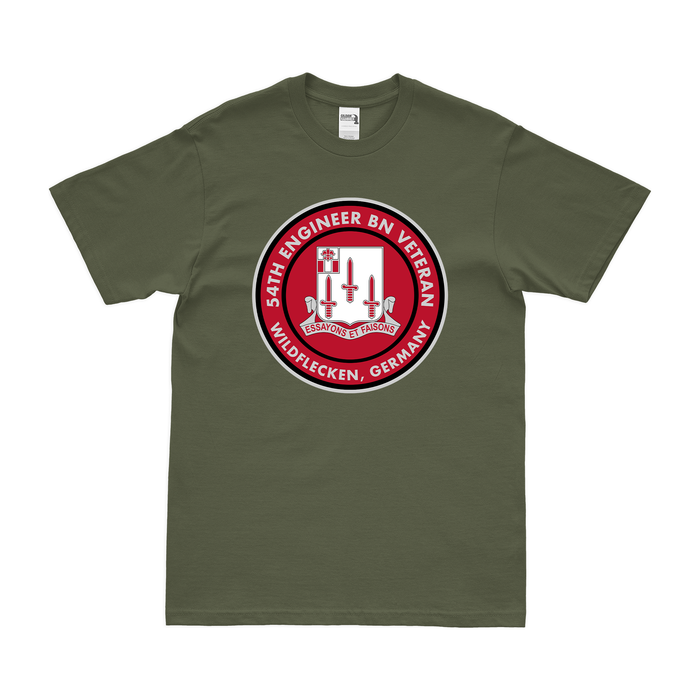 54th Engineer Bn Veteran Wildflecken Germany T-Shirt Tactically Acquired Small Military Green 