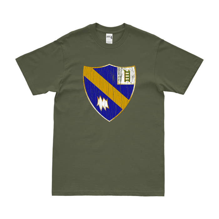 U.S. Army 54th Infantry Regiment Unit Logo Emblem T-Shirt Tactically Acquired Military Green Distressed Small