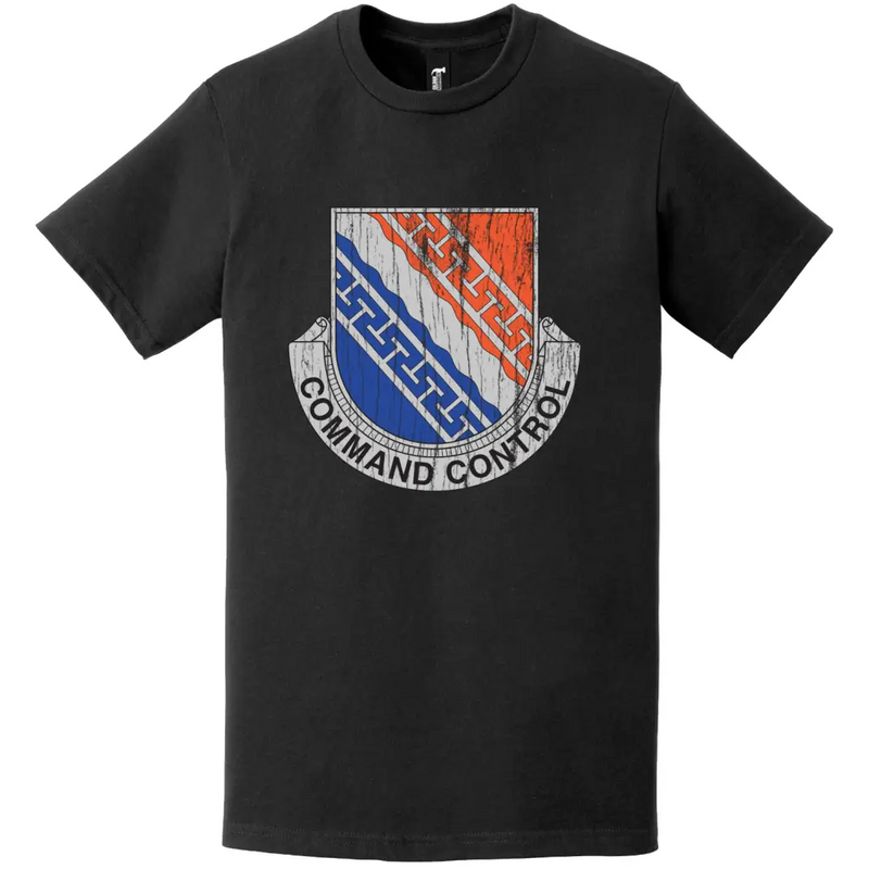 54th Signal Battalion Distressed DUI Logo Emblem T-Shirt