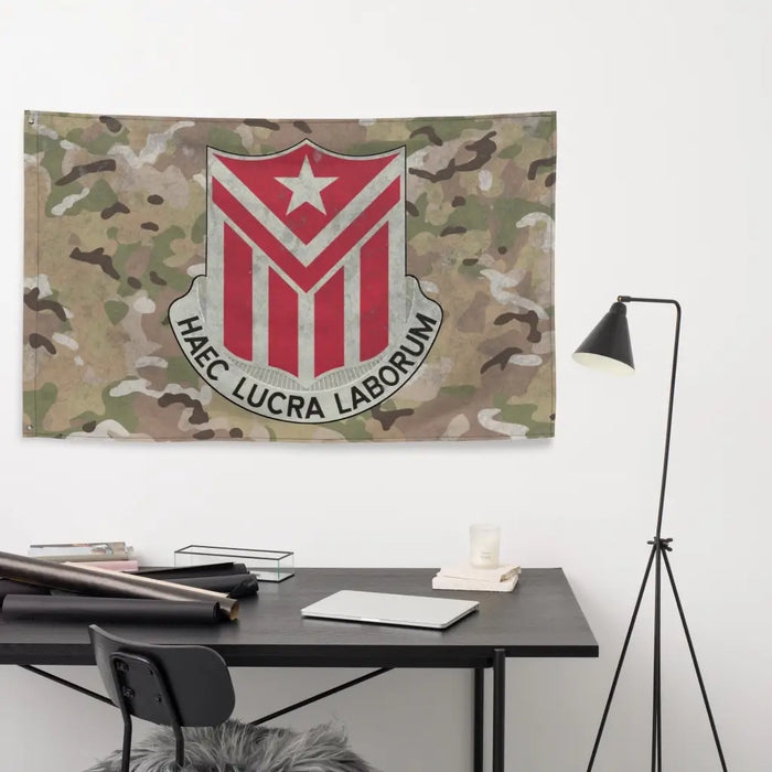 554th Engineer Battalion Indoor Wall Flag Tactically Acquired   