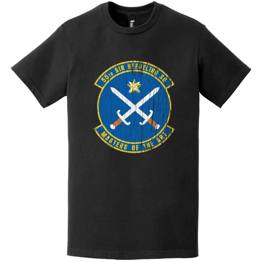 55th Air Refueling Squadron (55th ARS) Distressed Logo T-Shirt Tactically Acquired   