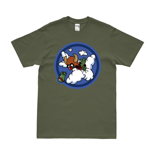 560th Bombardment Squadron WW2 T-Shirt Tactically Acquired Military Green Clean Small