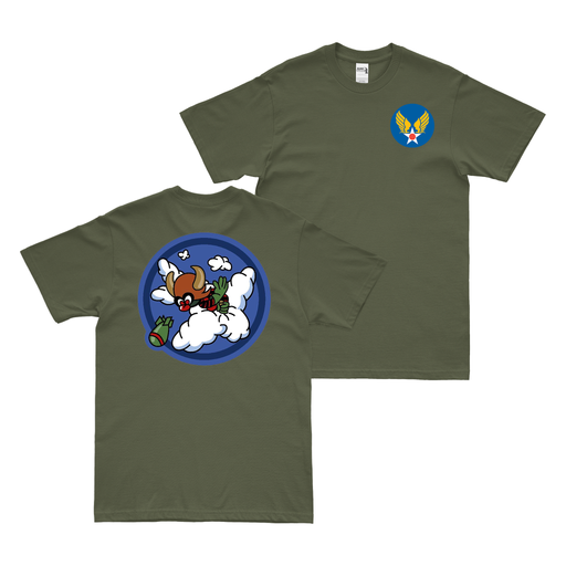 Double-Sided 560th Bombardment Squadron WW2 T-Shirt Tactically Acquired Military Green Small 