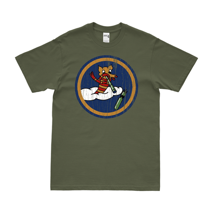 561st Bombardment Squadron WW2 T-Shirt Tactically Acquired Military Green Distressed Small