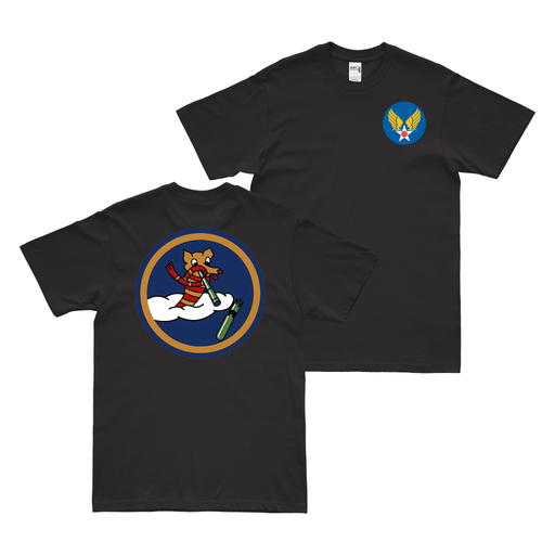 Double-Sided 561st Bombardment Squadron WW2 T-Shirt Tactically Acquired Black Small 