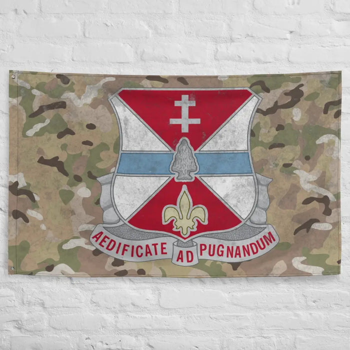 578th Engineer Battalion Indoor Wall Flag Tactically Acquired   
