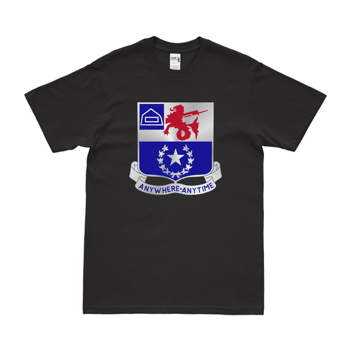 U.S. Army 57th Infantry Regiment Unit Logo Emblem T-Shirt Tactically Acquired Black Clean Small