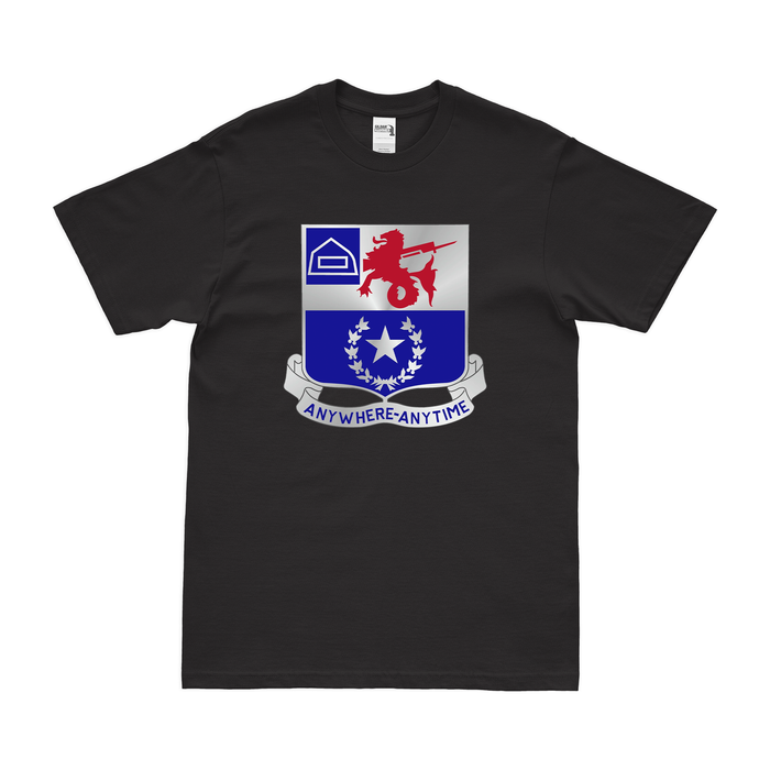 U.S. Army 57th Infantry Regiment Unit Logo Emblem T-Shirt Tactically Acquired Black Clean Small