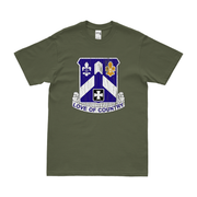U.S. Army 58th Infantry Regiment Unit Logo Emblem T-Shirt Tactically Acquired Military Green Distressed Small