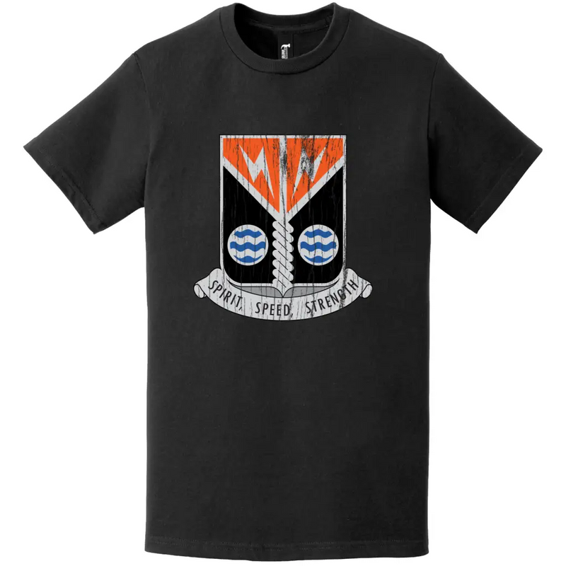 58th Signal Battalion Distressed DUI Logo Emblem T-Shirt