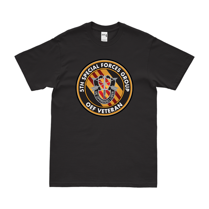 5th Special Forces Group (5th SFG) OEF Veteran T-Shirt Tactically Acquired Black Small 