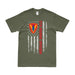 USMC Patriotic 5th Marine Division American Flag T-Shirt Tactically Acquired Small Military Green 