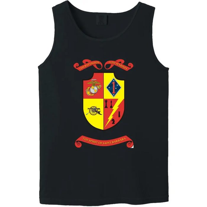 5th Battalion, 11th Marines (5/11 Marines) Logo Tank Top Tactically Acquired   