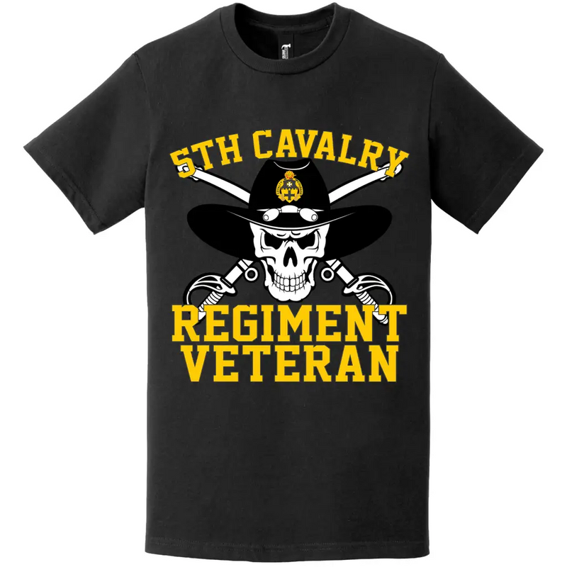 5th Cavalry Regiment Veteran Saber Skull T-Shirt