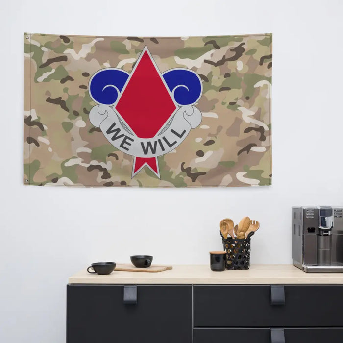 5th Infantry Division DUI Indoor Wall Flag Tactically Acquired   