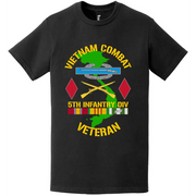 5th Infantry Division Vietnam Combat Veteran T-Shirt Tactically Acquired   