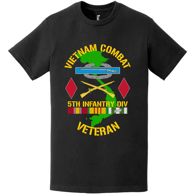 5th Infantry Division Vietnam Combat Veteran T-Shirt