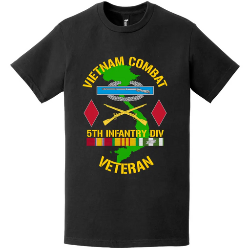 5th Infantry Division Vietnam Combat Veteran T-Shirt Tactically Acquired   