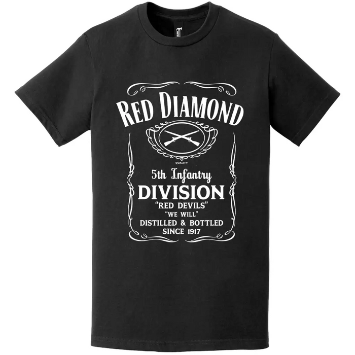 5th Infantry Division Whiskey Label T-Shirt Tactically Acquired   